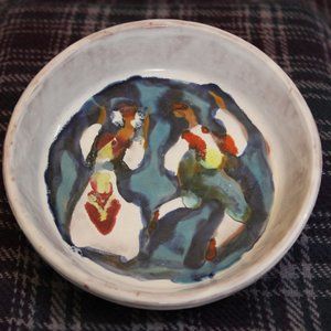 Mila Dubrovnik Art Pottery Dancing Couple Croatia Trinket Dish